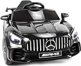 Playhouse Kinder Elektroauto Mercedes GTR, Eva Räder, Kinderauto Kinderfahrzeug (1.Schwarz)