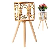 Blumenständer im Boho-Stil | handgewebter Blumenkasten aus Holz mit Füßen | Ausstellungsständer...