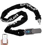 Anweller Fingerabdruck-Fahrrad-Kettenschloss, 1 m lang, langlebig, 0,8 cm dick, strapazierfähig,...