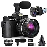 NBD 4K Digitale Vlogging Kamera für YouTube, Autofokus Camcorder für Fotografie, 48 MP Videokamera...