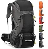 jianyana Wanderrucksack 50L Trekkingrucksack Regenhülle Reiserucksack Wasserdichter Campingrucksack...