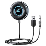 Rolgno Aux Bluetooth Adapter Auto, [Plug & Play] Bluetooth 5.3 Empfänger Klinke 3.5mm,...