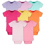 ONESIES Baby-Mädchen 8-Pack Short Sleeve Mix & Match Bodysuits Kleinkind-T-Shirt-Set, Einfarbige...