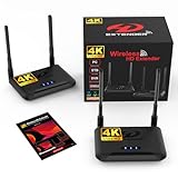 Wireless HDMI Transmitter und Receiver 4K, unterstützt 5G und 9 Übertragungskanäle,984FT/300M...