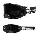 TWO-X Rocket Crossbrille schwarz Glas getönt grau MX Brille Nasenschutz Motocross Enduro...