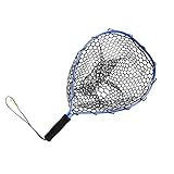 SOPOTUTU Aluminium Angelkescher Gummiertes Keschernetz Bootsangeln Karpfenkescher Schonend für...