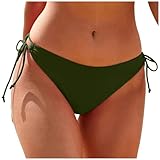 Generisch 2026 Damen Plus Size Bikinihose mit Taille, Badehose, Strandshorts, gerüschte Unterseite,...