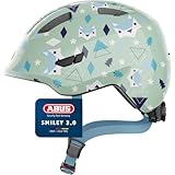 ABUS Kinderhelm Smiley 3.0 - Fahrradhelm mit tiefer Passform, kindergerechten Designs & Platz für...