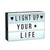 LED Leuchtkasten LIGHT BOX mit 60 Buchstaben und Symbolen