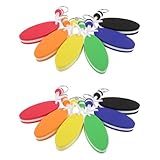 NTALJC 12-teiliges schwimmendes Schlüsselanhänger-Set aus Surfbrett-Schaumstoff, ovale schwimmende...