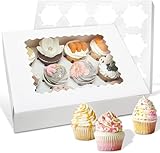 Sivaopa Cupcake-Boxen für 12 Standard-Cupcakes, Cupcake-Halter in Lebensmittelqualität,...