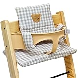 Sitzkissen für Stokke Tripp Trapp Hochstuhl, 2-teilig Rutschfest Hochstuhl Sitzkissen Set aus...