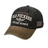 Frenaki Old Fuckers Club Cap,Vintage-Baseballkappe im Used-Look,Lustige Baseballkappes,...