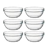 Arcoroc Stapelschale, transparent, H 6,5 cm, Ø 14 cm, 6 Stk. - Glasschale