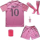 DMDMK Miami #10 2023/2024 Heim Trikot Shorts und Socken Kinder und Jugend Größe (Pink, 28 (11-12...