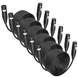 EMK XLR Kabel 1.2M/1.2M (6PCS) - Symmetrisches Stecker auf Buchse Mikrofonkabel, 3-poliges...