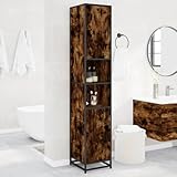 Owoxanthellate Owox Bad Hochschrank 35x37,5x188,5 cm 6 Fächer Holzwerkstoff Metall 70 kg für...