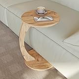 sugodesign Beistelltisch mit Rollen, Kleiner Couchtisch C Form, stylischer Sofatisch in schöner...