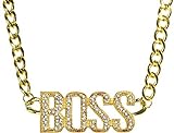 Balinco Goldkette BOSS | Rapper | Gold | Goldene | Gangster Kette - satter Goldlook - perfekt zum...