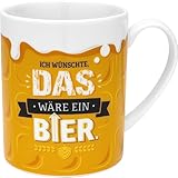 GRUSS & CO XL-Tasse Motiv Bier | lustiger Spruch, Porzellan, Jumbotasse 60 cl, gelb |...