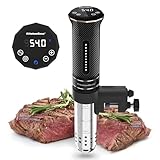 KitchenBoss Sous Vide Garer Stick Präzisionskocher Präziser: G300T Temperatureinstellung IPX7...