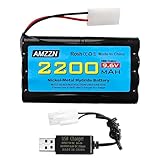 AMZZN 9.6V 2200mah KET-2P Stecker AA NiMH Batterie mit USB Ladekabel für RC Spielzeugautos LKWs...