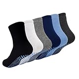 GRPSKCOS Kleinkind dicke Socken, 6 Paar rutschfeste Anti-Rutsch-Crew Wintersocken mit Griffen für...