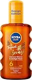 NIVEA SUN Tropical Bronze Ölspray LSF 6 (200 ml), Sonnenschutz für langanhaltende Bräune ohne...