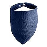 ICEMOOD Haustier-Baumwoll-Bandanas mit verstellbarem Druckknopf für kleine Welpen – Einfarbiges...