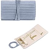 Lidxfeo Samt Schmuckrollen, Schmuck Jewelry Organizer Schmucktasche, Rolle Schmuckaufbewahrung Reise...