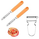3 Stück Kartoffelschäler, Edelstahl Gemüseschäler, Peeler mit Griff, Leicht zu Reinigen,...