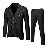 Kouzansy Herren Sakko Herren Anzug Slim Fit Pullover Herren & 3-teiliger Anzug Business-Hochzeit...