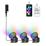 NATPOW Teichbeleuchtung LED Unterwasser, Unterwasserbeleuchtung RGB Unterwasser Teichlicht mit...