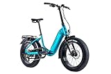 20 Zoll E Bike Cody Fat Bike Leader Fox 7 Gang Elektro Fahrrad 576 Wh RH34 cm Türkis