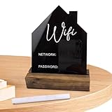 WiFi-Passwortschild aus Acryl – WiFi-Tafel für Gäste, löschbarer Stift zum Umschreiben |...