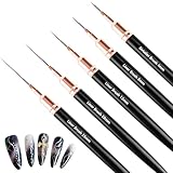 elzle Nageldesign-Pinsel Set, 5 Stück Feine Liner Pinsel für Gel & Acrylic Nägel,...