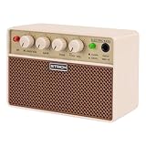 STRICH 2 x 5 W Mini-Bassverstärker - Tragbarer, wiederaufladbarer Bass-Übungsverstärker mit...