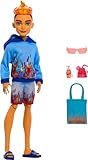 Monster High Scare-adise Island Heath Burns Puppe mit Flamme Hoodie, Badehose & Strandzubehör wie...