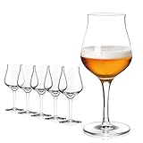 Sahm Biergläser Set 6 STK - 420ml Bier Sensorik Pokal - Bier Gläser Spülmaschinengeeignet -...