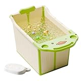 Babybadewanne, tragbar zum Ausgehen, leicht zu lagernde Badewanne, dicker Badunterstützung, für...