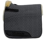 Engel Reitsport | SCHABRA1-D-GRA-MED | Schabracke | Steppstoff | Lammfell im Sattelbereich | Half...