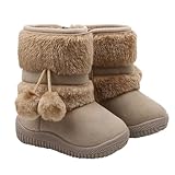 WATIIFUFU Schneestiefel Mädchen Warme Lauflernschuhe mit Weicher Sohle Rutschfeste Winterschuhe...