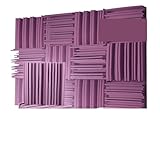 YXINAER Akustikschaumstoff 12 Pack Noise Absorption Foam Wall Panel Soundproof Studio Recording Drum...