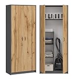 KUBUTKU Mehrzweckschrank Besenschrank Haushaltsschrank Praktische Schrank für Staubsauger Besen...