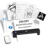 iDPRT MT610 Tragbarer Thermodrucker,Mobiler Drucker A4 für Unterwegs,A4 Kompatibel mit...