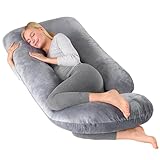 Schwangerschaftskissen J-Form Extra groß Ganzkörperkissen – Seitenschläferkissen mit...