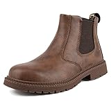 USOR Stahlkappe Stiefel für Herren Damen Leichte Mode Arbeit Sneakers Atmungsaktiv Bequeme...