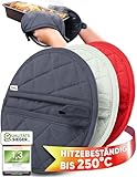 WOHNHELD® Ofenhandschuhe & Topflappen Set - 2 Stück - Extrem hitzebeständig 250° C -...