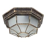 ARTE LAMP Deckenlampe – LED Deckenleuchte – bronzefarbene Metall-Lampenfassung und weißer...