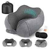 Cirorld Nackenkissen Flugzeug, Nackenhörnchen Erwachsene, Reisekissen Memory Foam, Verstellbares...